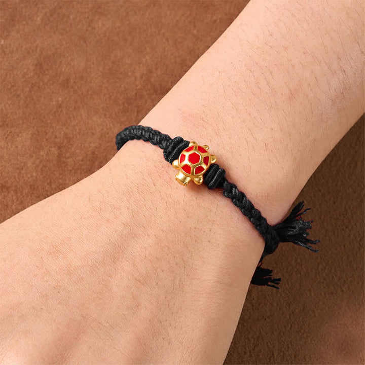Buddha Stones Langlebigkeit Schildkröte Rote Schnur Balance Tibet Verstellbares Armband - image 13