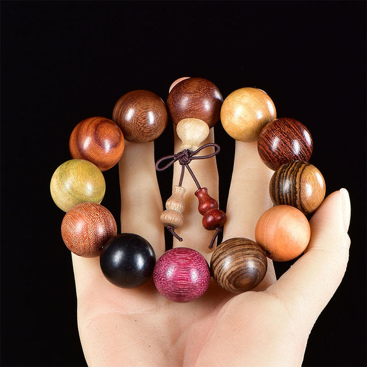 Buddha Stones, 108 Perlen, Wenge-Holz, Mala, Segen, Meditationsarmband - 20-mm-Armband - image 8