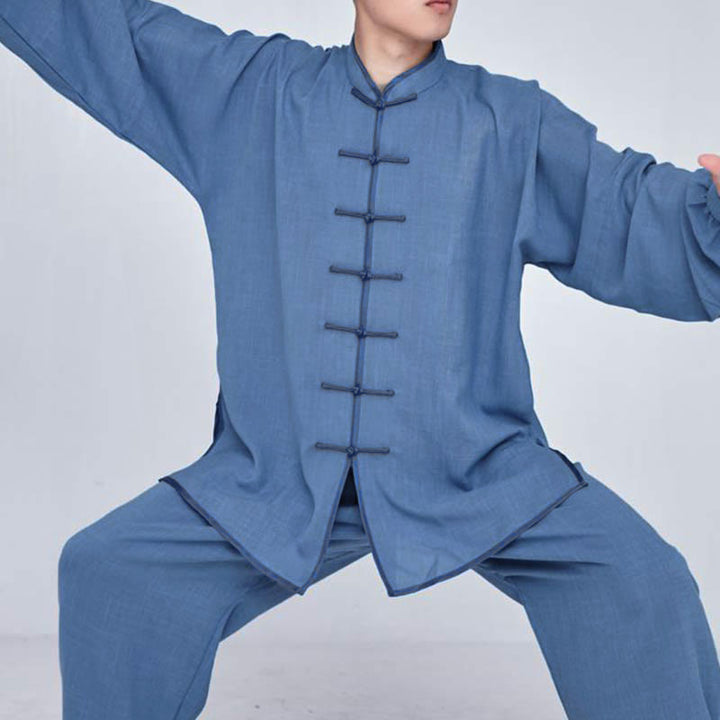 Buddha Stones, Meditation, Zen-Gebet, spirituelle Tai-Chi-Qigong-Praxis, Unisex-Stickerei-Kleidungsset - Tiefblaues Langarmshirt - US14, UK/AU18, EU46 (3XL) - image 15