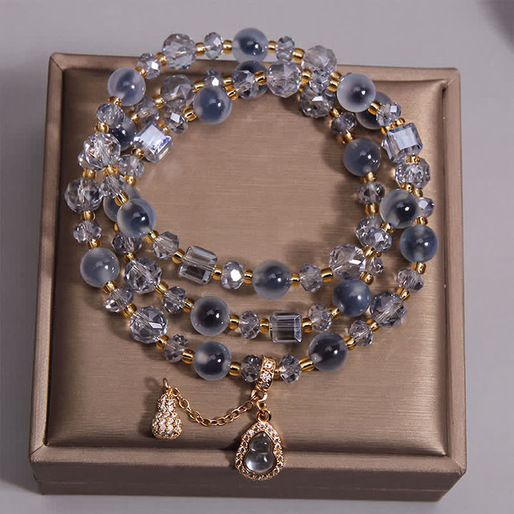 Buddha Stones Armband mit Zuckerachat-Kürbisanhänger, dreifach gewickelt - image 4