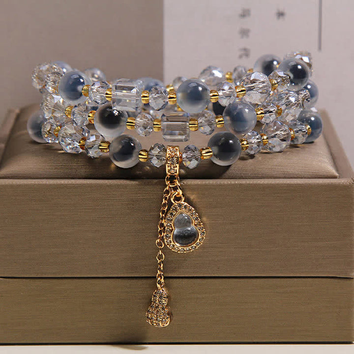 Buddha Stones Armband mit Zuckerachat-Kürbisanhänger, dreifach gewickelt - Candy Agate (Hoffnung ♥ Balance) - image 0