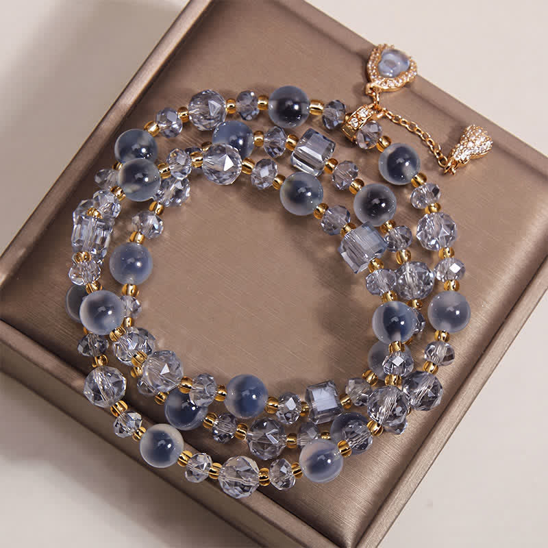 Buddha Stones Armband mit Zuckerachat-Kürbisanhänger, dreifach gewickelt - image 8