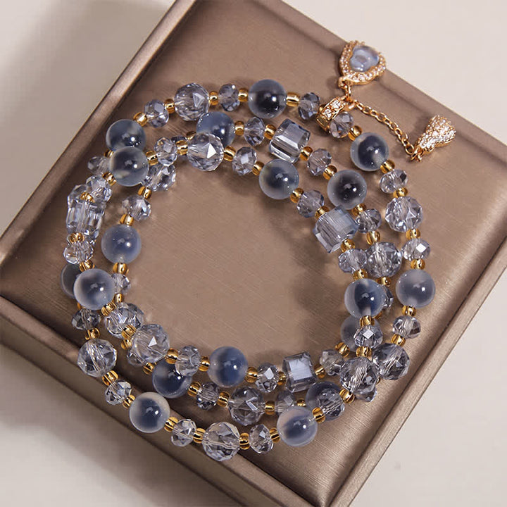 Buddha Stones Armband mit Zuckerachat-Kürbisanhänger, dreifach gewickelt - image 8