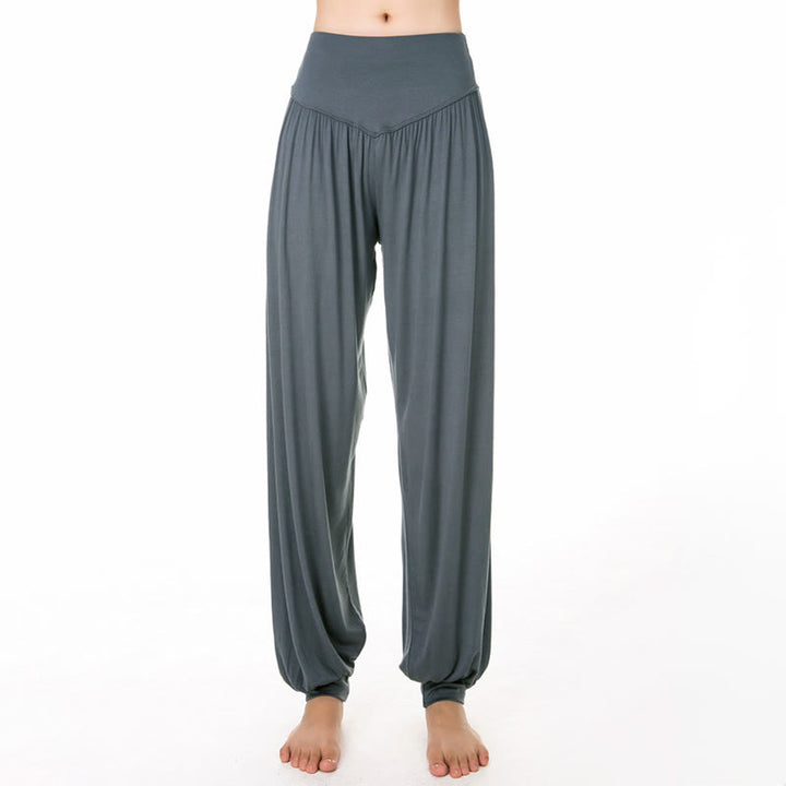 Buddha Stones Einfarbige, lockere Modal-Yoga- und Tanz-Haremshose - image 13