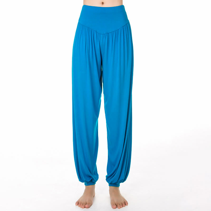 Buddha Stones Einfarbige, lockere Modal-Yoga- und Tanz-Haremshose - Tiefblau - US12, UK/AU16, EU44 (3XL) - image 18