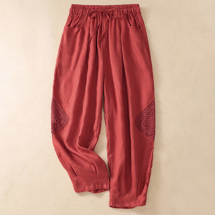 Buddha Stones Sommer-Haremshose für Damen mit Kordelzug und Taschen - Tomate - US 8-10, UK/AU 12-14, EU 40-42 (2XL) - image 17