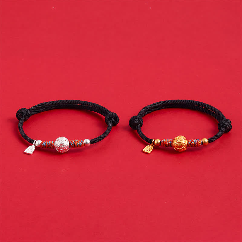 Buddha Stones Handgewebtes Armband aus 999er Sterlingsilber mit rotem Faden zum Schutz - image 22