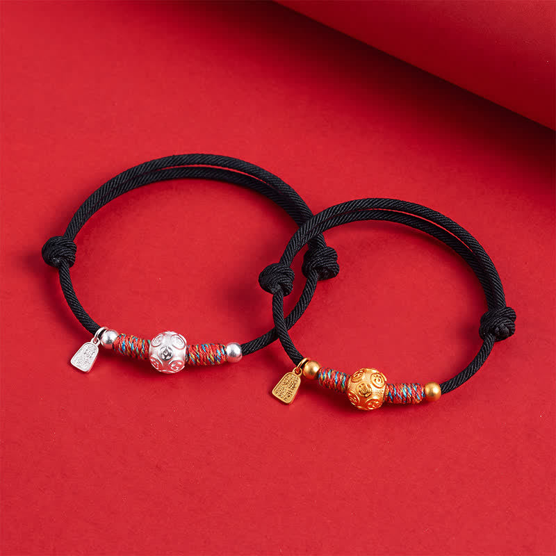 Buddha Stones Handgewebtes Armband aus 999er Sterlingsilber mit rotem Faden zum Schutz - image 23