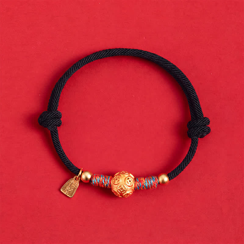 Buddha Stones Handgewebtes Armband aus 999er Sterlingsilber mit rotem Faden zum Schutz - image 17