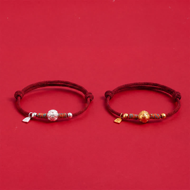 Buddha Stones Handgewebtes Armband aus 999er Sterlingsilber mit rotem Faden zum Schutz - image 14