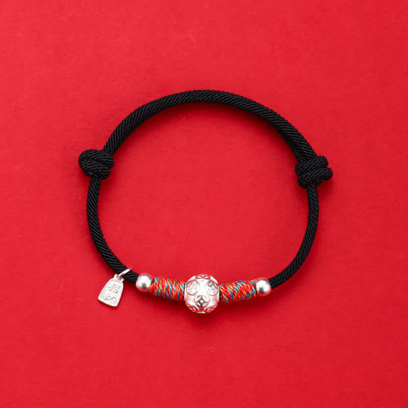 Buddha Stones Handgewebtes Armband aus 999er Sterlingsilber mit rotem Faden zum Schutz - image 21