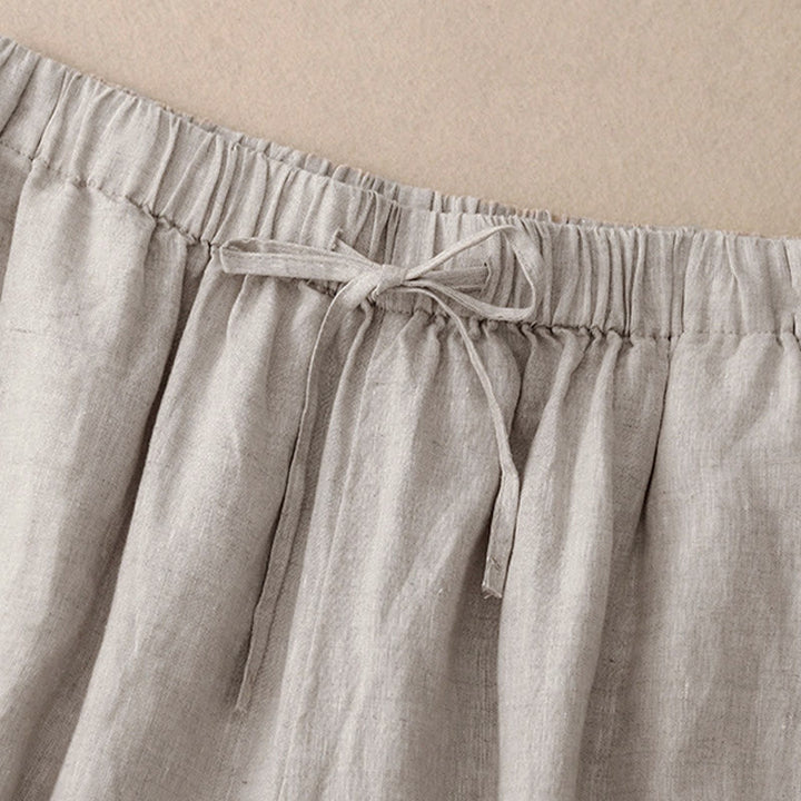 Buddha Stones Sommer-Caprihose für Damen mit elastischem Bund, kurzem Schnitt, weitem Bein und Taschen - image 18