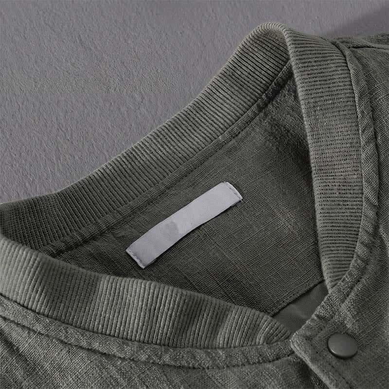 Buddha Stones Lässige, minimalistische Herrenjacke mit Knopfleiste und Taschen für den Frühling - image 16