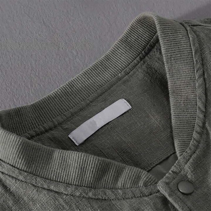 Buddha Stones Lässige, minimalistische Herrenjacke mit Knopfleiste und Taschen für den Frühling - image 16