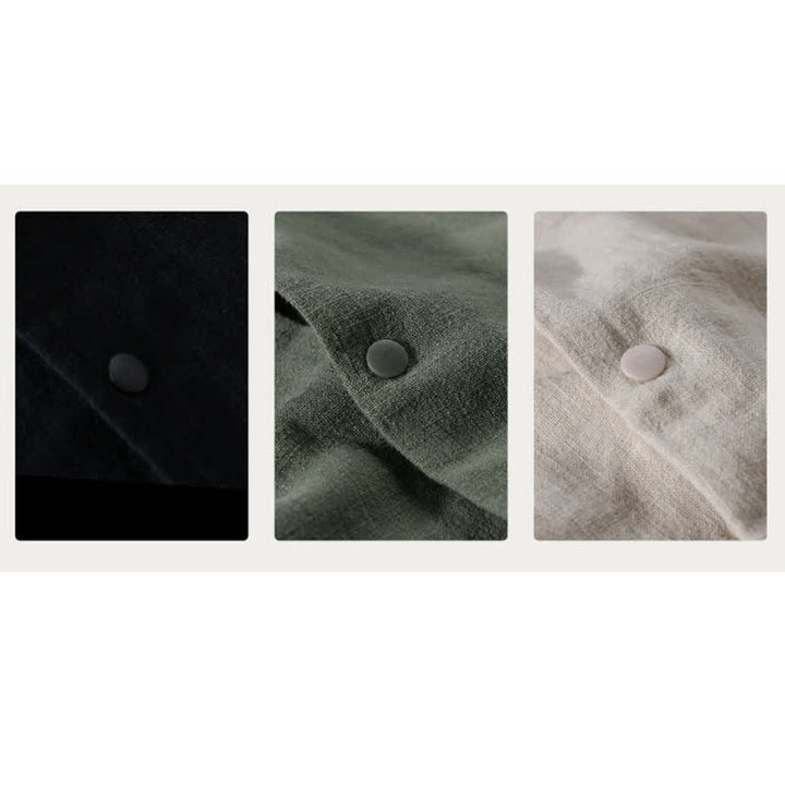 Buddha Stones Lässige, minimalistische Herrenjacke mit Knopfleiste und Taschen für den Frühling - image 24