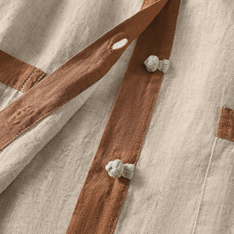Buddha Stones Lässiges Sommerhemd mit aufgesetzter Tasche, Knopfleiste und kurzen Ärmeln für Damen. - image 4