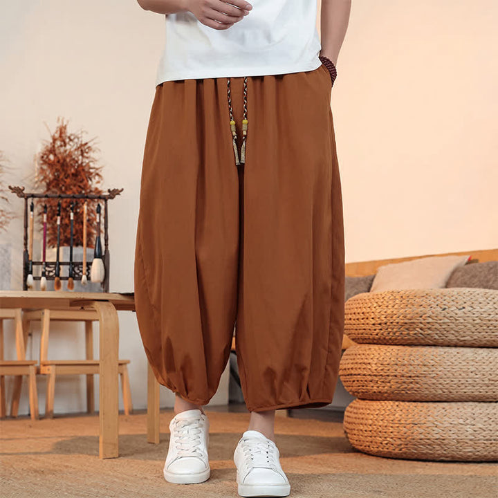 Buddha Stones Lässige, minimalistische Caprihose mit Kordelzug und Tasche für Herren – ideal für Frühling und Sommer - Peru - US/UK/AU46, EU56 (5XL) - image 20