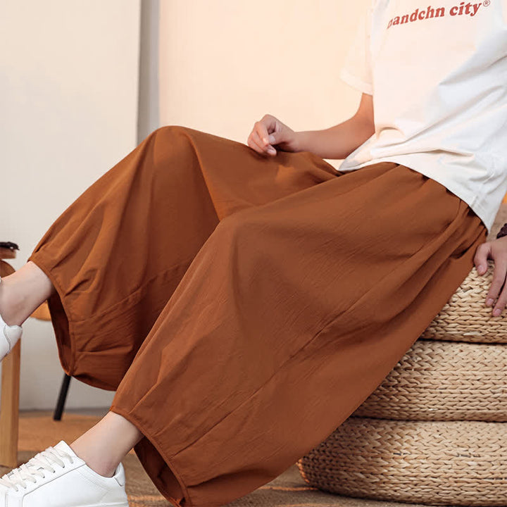 Buddha Stones Lässige, minimalistische Caprihose mit Kordelzug und Tasche für Herren – ideal für Frühling und Sommer - image 28