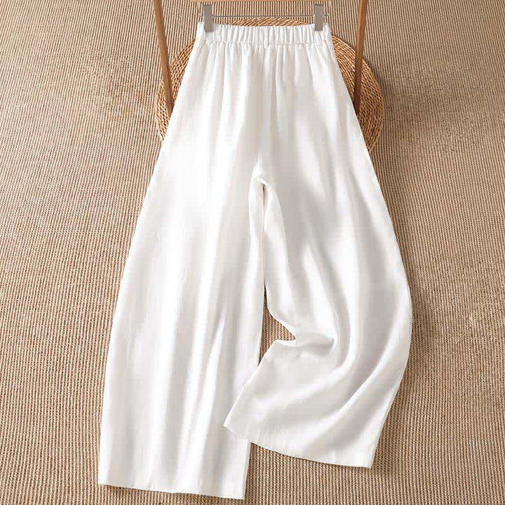 Buddha Stones Lässige Damen-Ankle-Hose mit Reißverschluss, weitem Bein und Tasche – ideal für Frühling und Sommer. - image 11