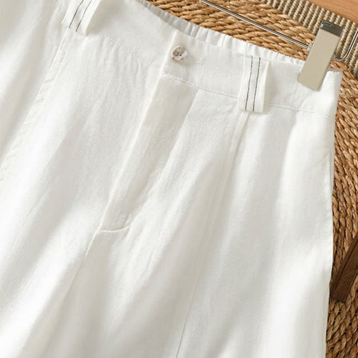 Buddha Stones Lässige Damen-Ankle-Hose mit Reißverschluss, weitem Bein und Tasche – ideal für Frühling und Sommer. - image 14