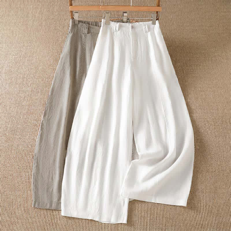 Buddha Stones Lässige Damen-Ankle-Hose mit Reißverschluss, weitem Bein und Tasche – ideal für Frühling und Sommer. - image 16