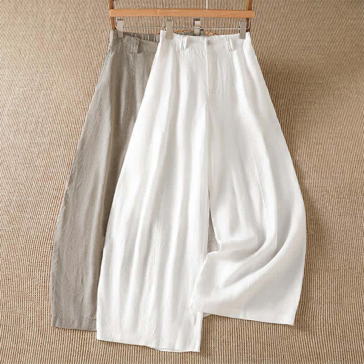 Buddha Stones Lässige Damen-Ankle-Hose mit Reißverschluss, weitem Bein und Tasche – ideal für Frühling und Sommer. - image 16