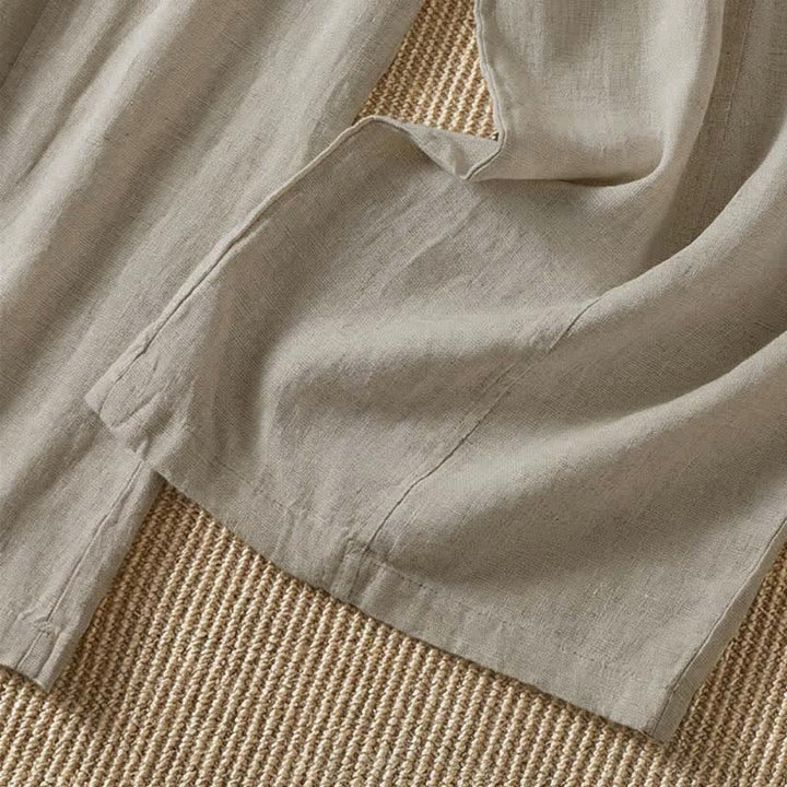 Buddha Stones Lässige Damen-Ankle-Hose mit Reißverschluss, weitem Bein und Tasche – ideal für Frühling und Sommer. - image 8
