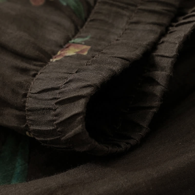 Buddha Stones Boho-Blumenmuster-Ankle-Pants für Damen, Frühling/Sommer, Weite Hose mit Taschen - image 18