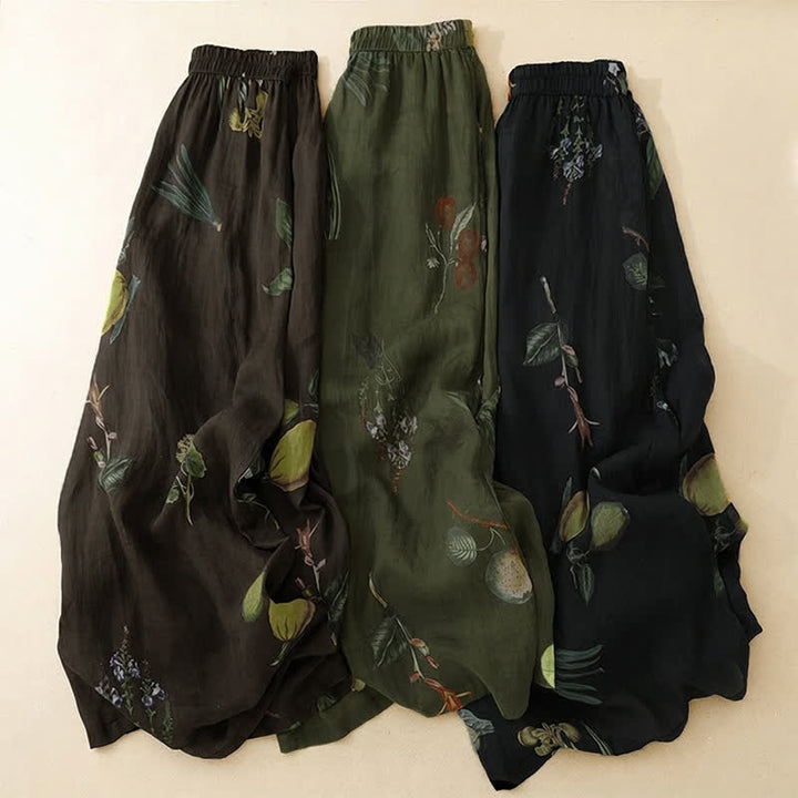 Buddha Stones Boho-Blumenmuster-Ankle-Pants für Damen, Frühling/Sommer, Weite Hose mit Taschen - image 25