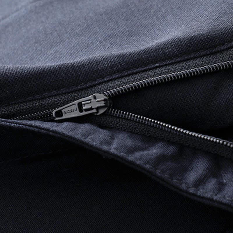 Buddha Stones Minimalistische, sommerliche Haremshose aus einfarbigem Leinen mit Knopfleiste, hohem Bund und Taschen für Damen - image 5