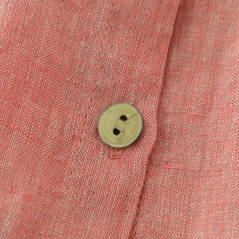 Buddha Stones Casual Plain Buttons Damen Kurzarmhemd - image 13