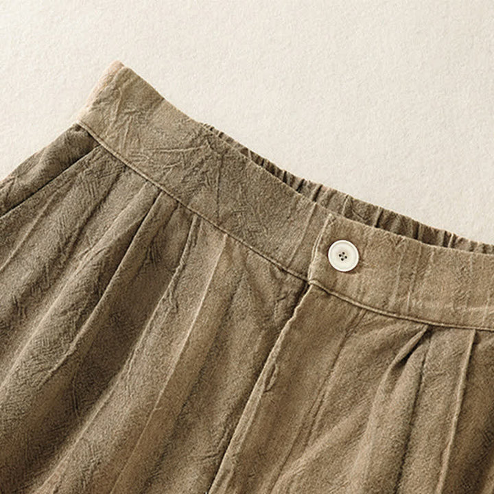 Buddha Stones Lässige, minimalistische Damen-Shorts mit Tasche für den Sommer - image 2