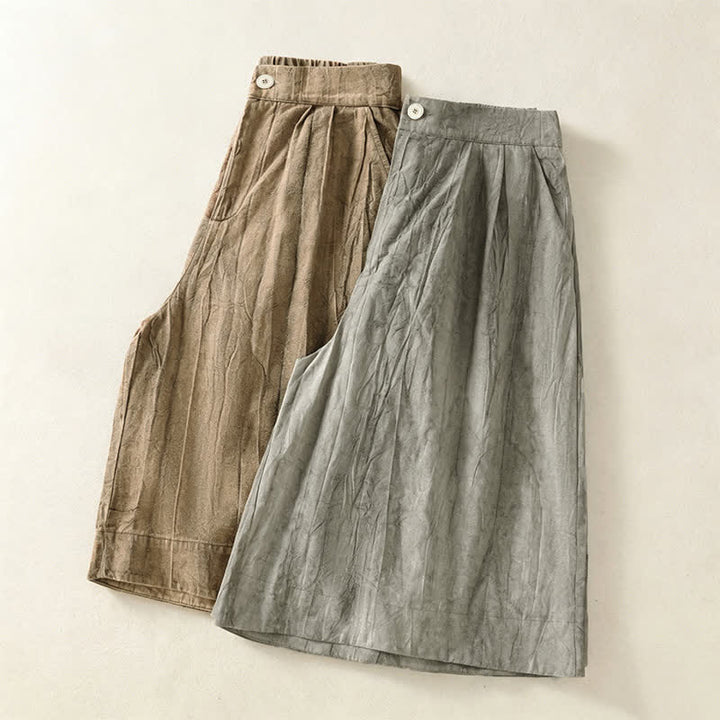 Buddha Stones Lässige, minimalistische Damen-Shorts mit Tasche für den Sommer - image 18