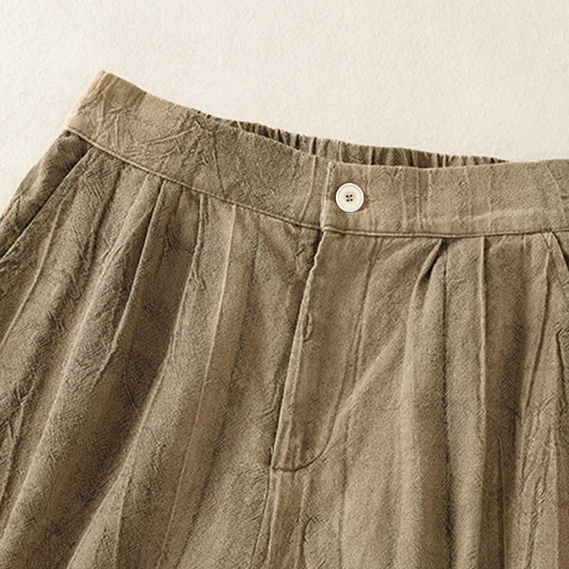 Buddha Stones Lässige, minimalistische Damen-Shorts mit Tasche für den Sommer - image 5