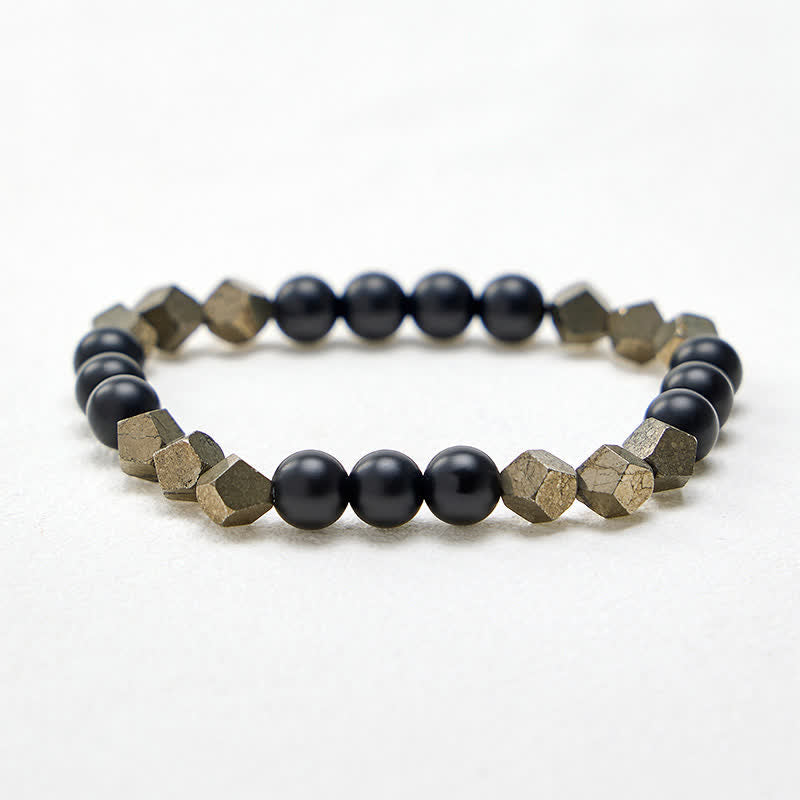 Buddha Stones Pyrit-Armband mit facettierten Perlen im Vintage-Stil - image 4
