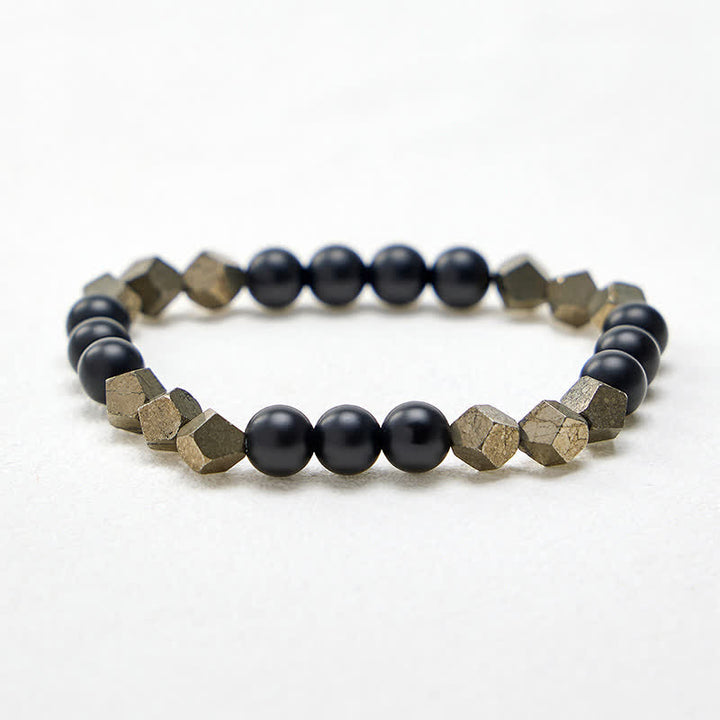 Buddha Stones Pyrit-Armband mit facettierten Perlen im Vintage-Stil - image 4
