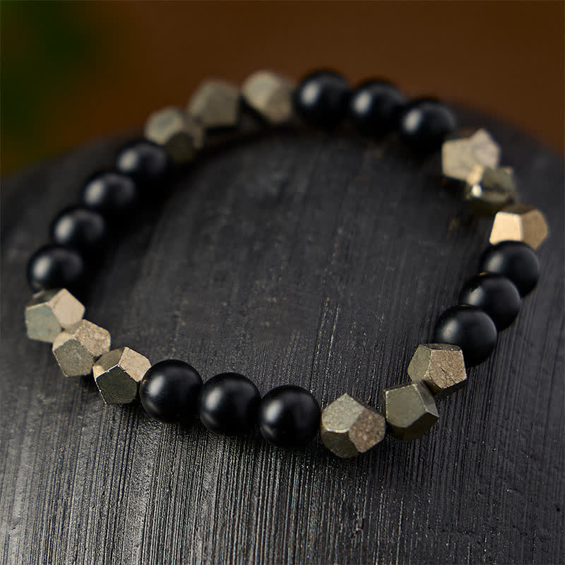 Buddha Stones Pyrit-Armband mit facettierten Perlen im Vintage-Stil - image 2