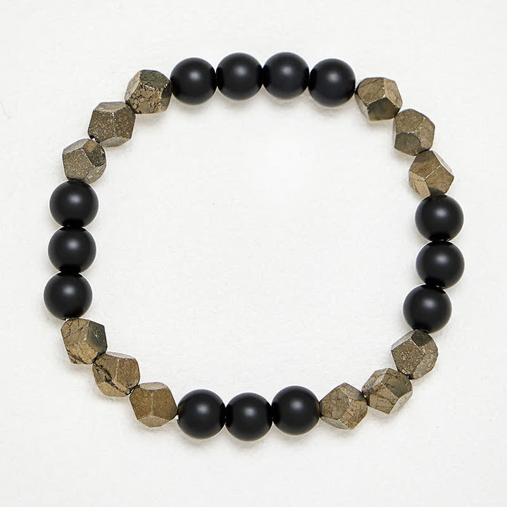 Buddha Stones Pyrit-Armband mit facettierten Perlen im Vintage-Stil - image 3