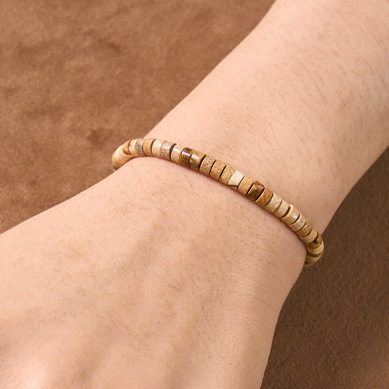 Buddha Stones Lapislazuli Truth Straight Cut Flat Bead Bracelet - image 11