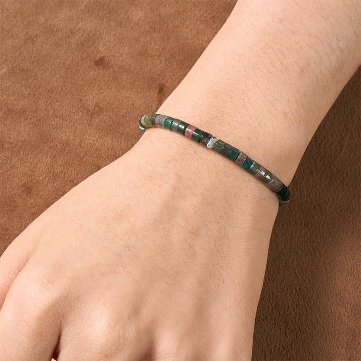 Buddha Stones Lapislazuli Truth Straight Cut Flat Bead Bracelet - image 5