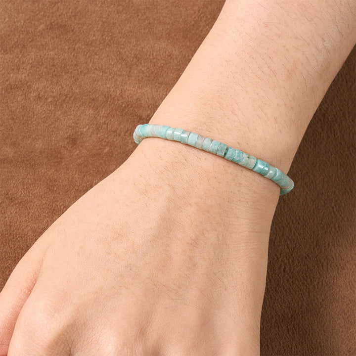Buddha Stones Lapislazuli Truth Straight Cut Flat Bead Bracelet - image 8