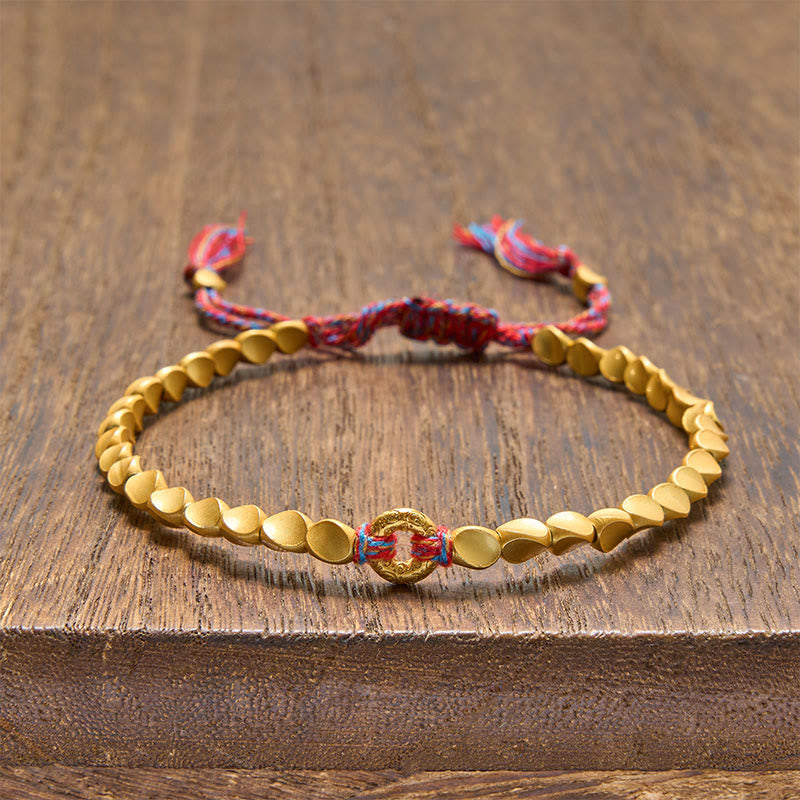 Buddha Stones Tibetisches Friedenswolken-Armband aus Kupferperlen - image 1