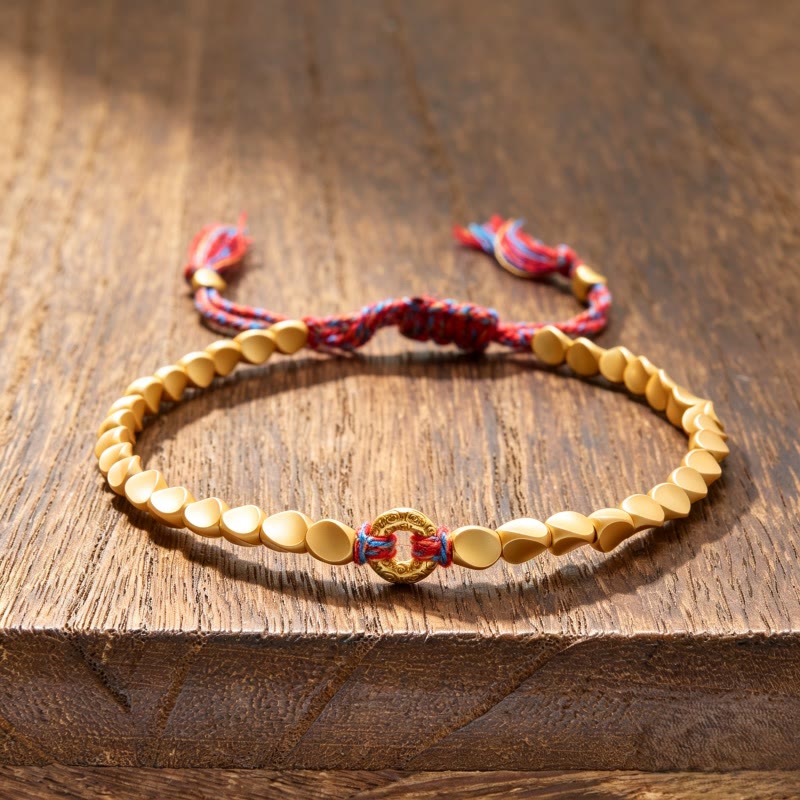 Buddha Stones Tibetisches Friedenswolken-Armband aus Kupferperlen - Kupfer (Handgelenkumfang: 6,7–7,5 Zoll / 17–19 cm) - image 0