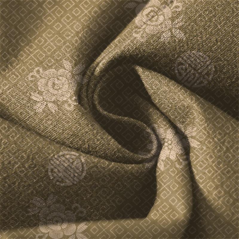 Buddha Stones Herrenhose aus reiner Baumwolle mit floralem Medaillonmuster, Kordelzug, schmal zulaufendem Bein und Taschen - image 6