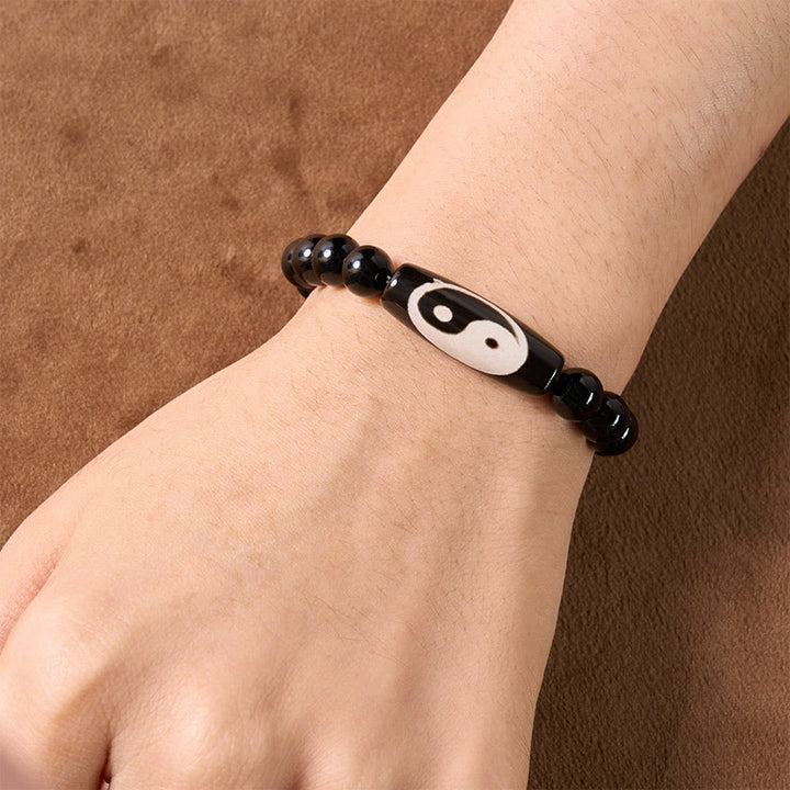 Buddha Stones Schwarzes Onyx-Yin-Yang-Harmonie-Armband - image 4