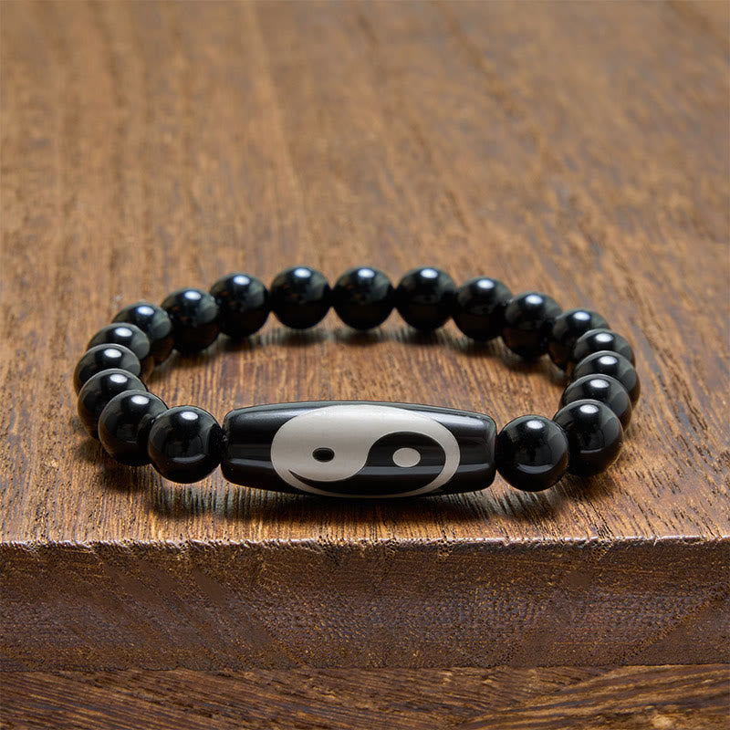 Buddha Stones Schwarzes Onyx-Yin-Yang-Harmonie-Armband - image 3