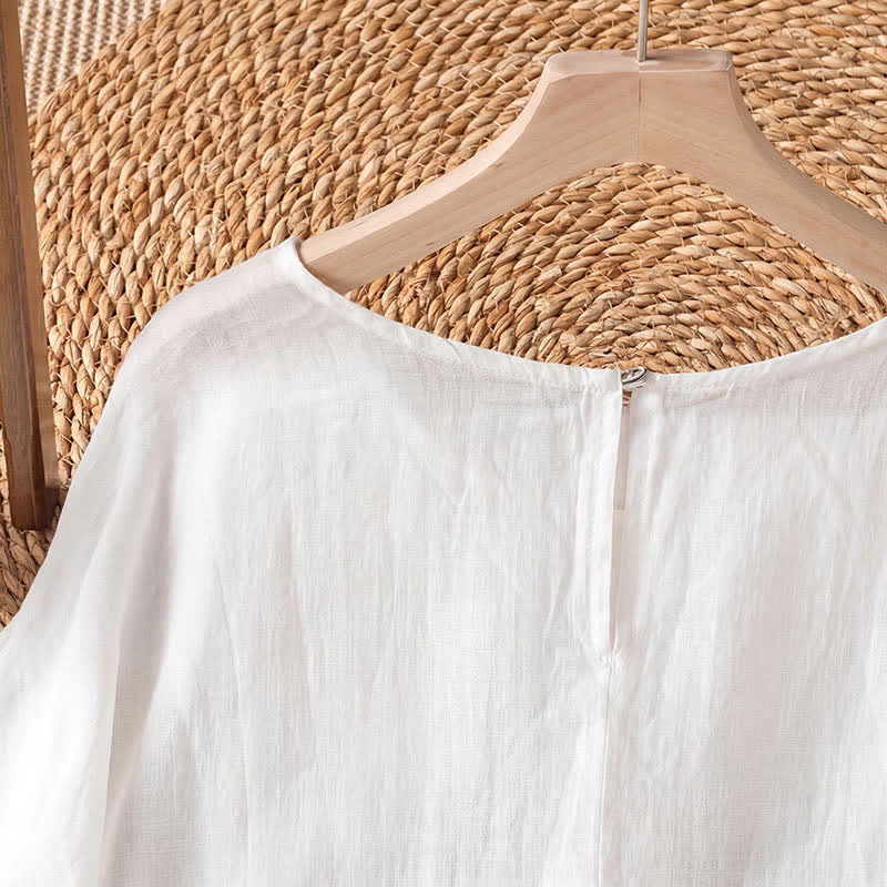 Buddha Stones Sommerliches, lässiges Boho-T-Shirt mit Blumenmuster für Damen, Kurzarm - image 3