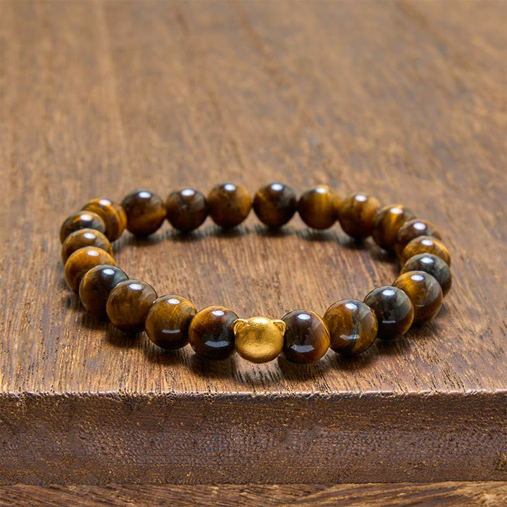 Buddha Stones Tigerauge-Katzenkopf-Kupfer-Armband - Tigerauge (Schutz ♥ Mut) - image 0