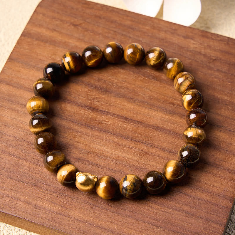 Buddha Stones Tigerauge-Katzenkopf-Kupfer-Armband - image 2