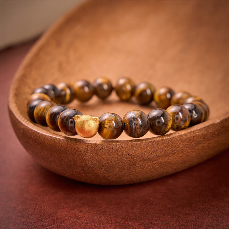 Buddha Stones Tigerauge-Katzenkopf-Kupfer-Armband - image 1